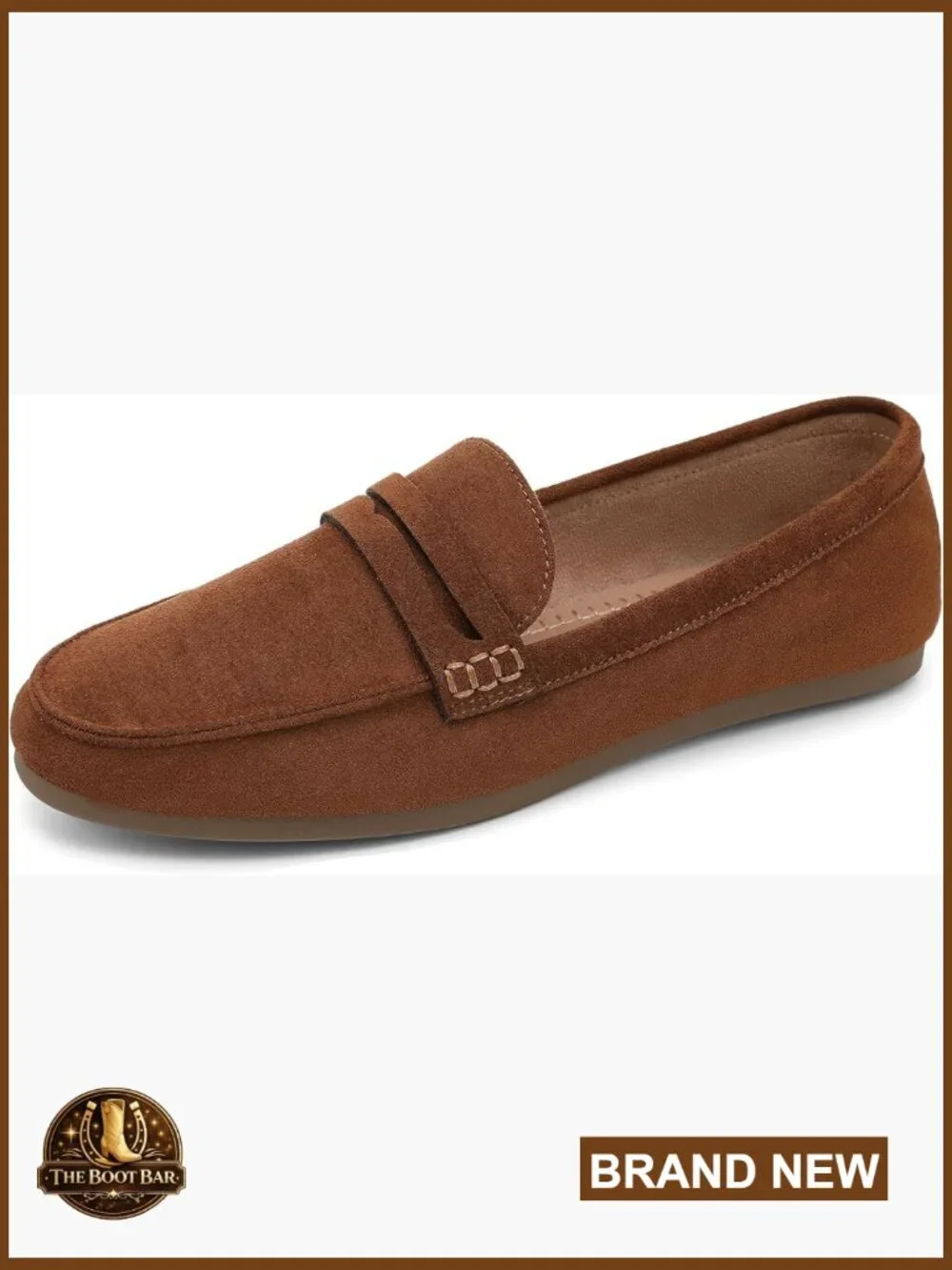 Women's Faux Suede Loafers Slip On Comfortable Lightweight Walking Flats